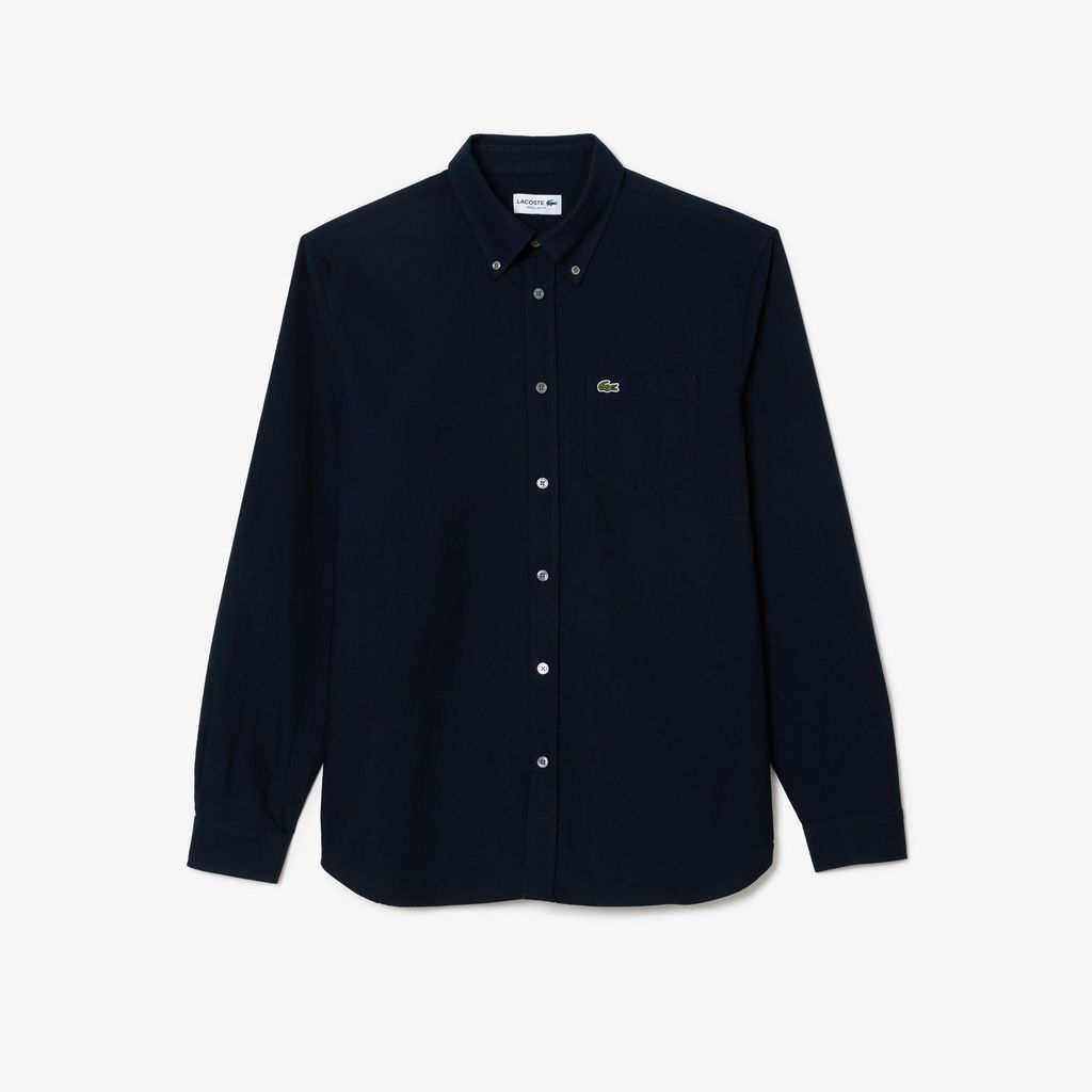Áo Sơ Mi Lacoste Nam Dáng Suông Tay Dài Chất Liệu Oxford