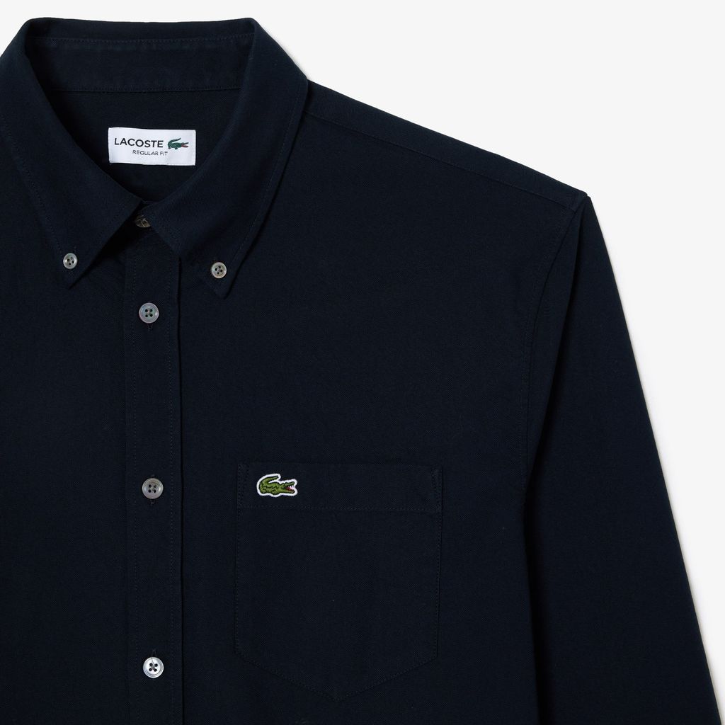 Áo Sơ Mi Lacoste Nam Dáng Suông Tay Dài Chất Liệu Oxford