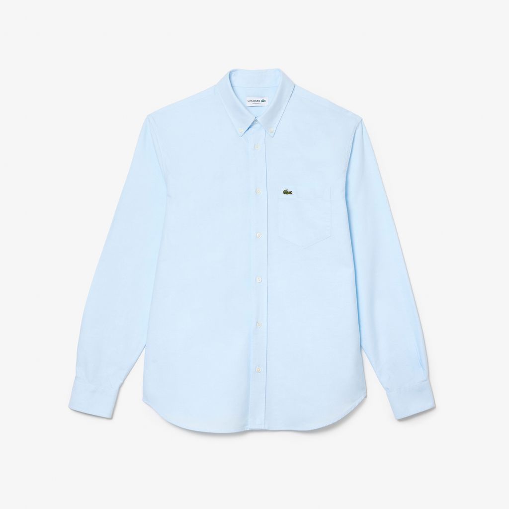 Áo Sơ Mi Lacoste Nam Dáng Suông Tay Dài Chất Liệu Oxford