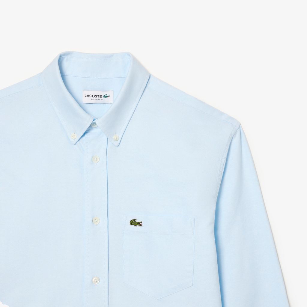 Áo Sơ Mi Lacoste Nam Dáng Suông Tay Dài Chất Liệu Oxford