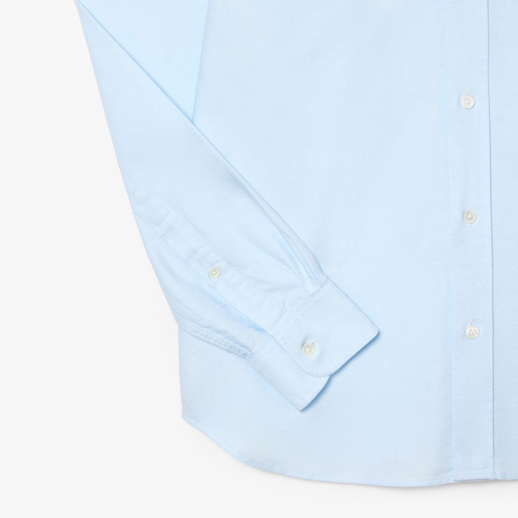 Áo Sơ Mi Lacoste Nam Dáng Suông Tay Dài Chất Liệu Oxford