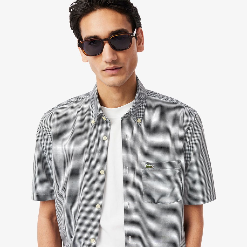 Áo Sơ Mi Lacoste Nam Họa Tiết Caro Nhỏ