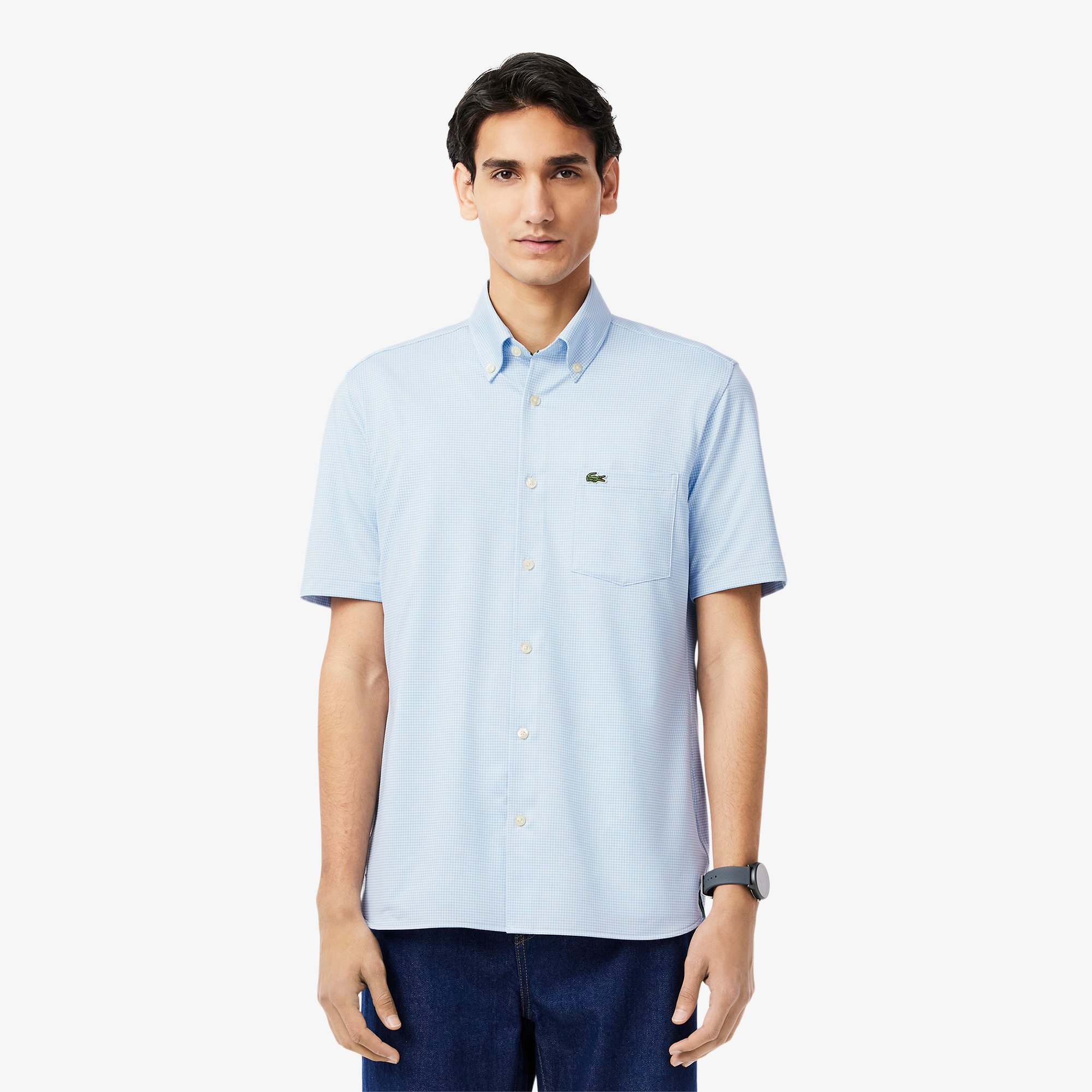 Áo Sơ Mi Lacoste Nam Họa Tiết Caro Nhỏ