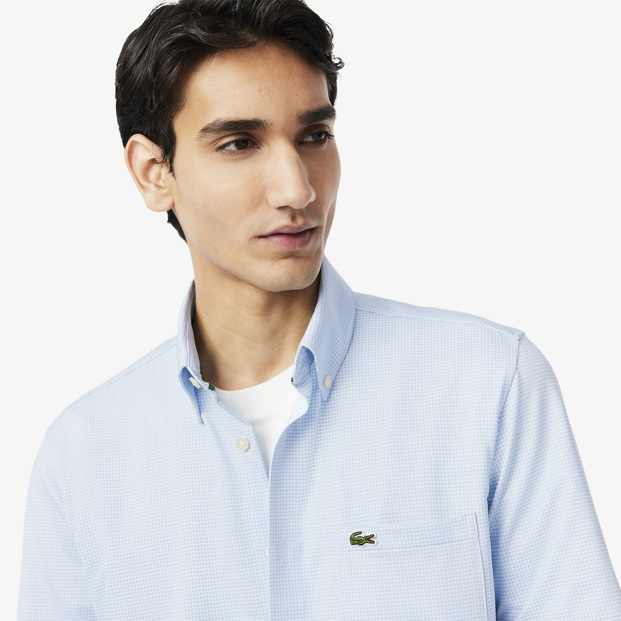 Áo Sơ Mi Lacoste Nam Họa Tiết Caro Nhỏ