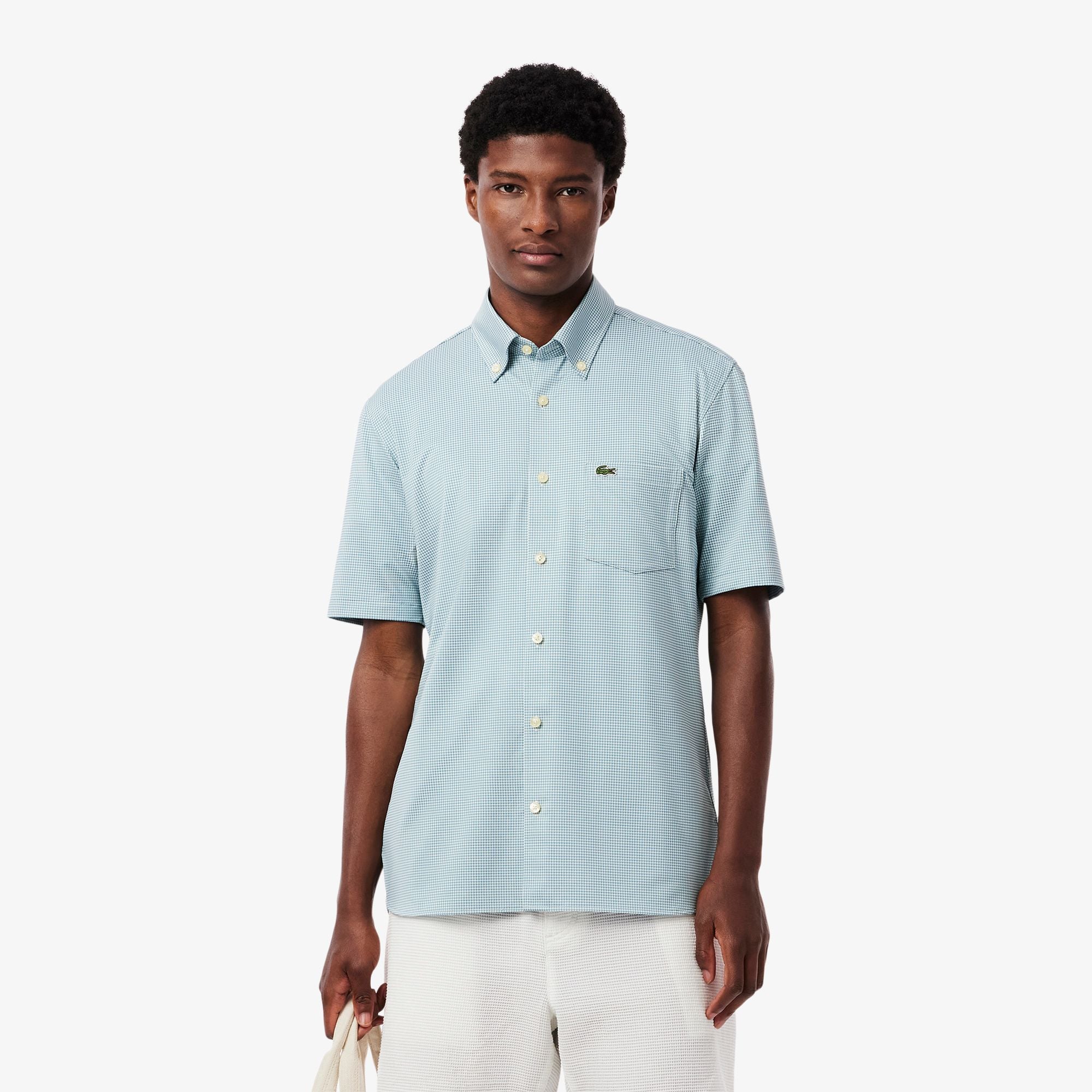 Áo Sơ Mi Lacoste Nam Họa Tiết Caro Nhỏ