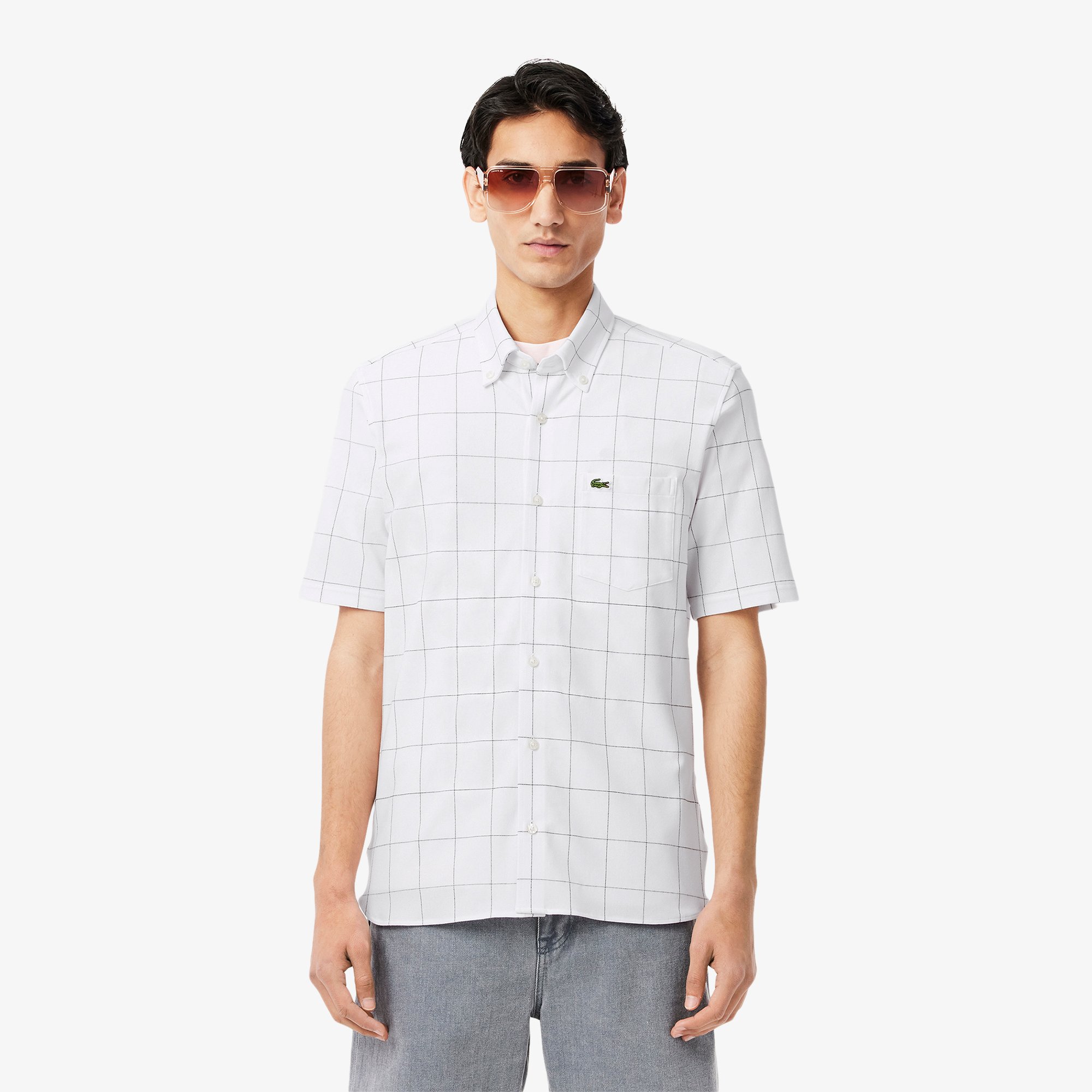 Áo Sơ Mi Lacoste Nam Họa Tiết Caro Lớn