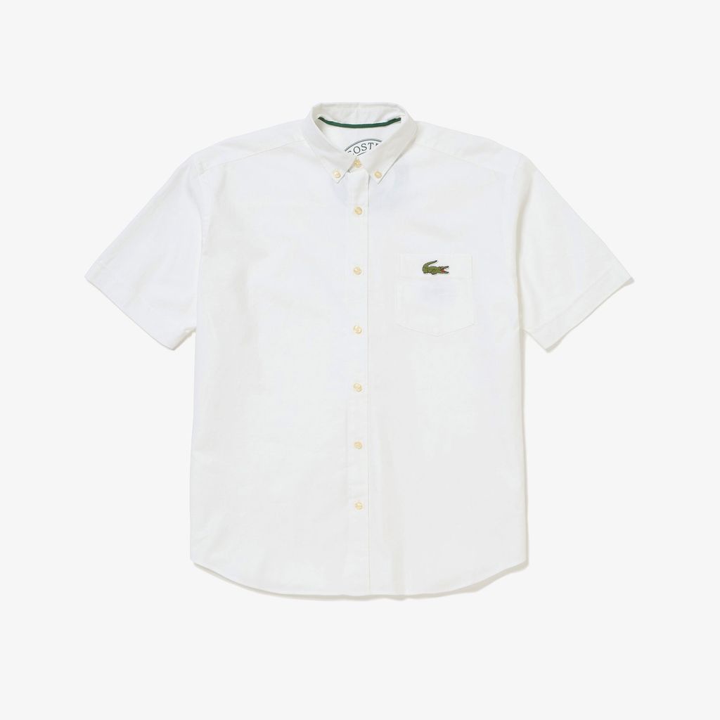 Áo Sơ Mi Lacoste Nam Oxford Họa Tiết In