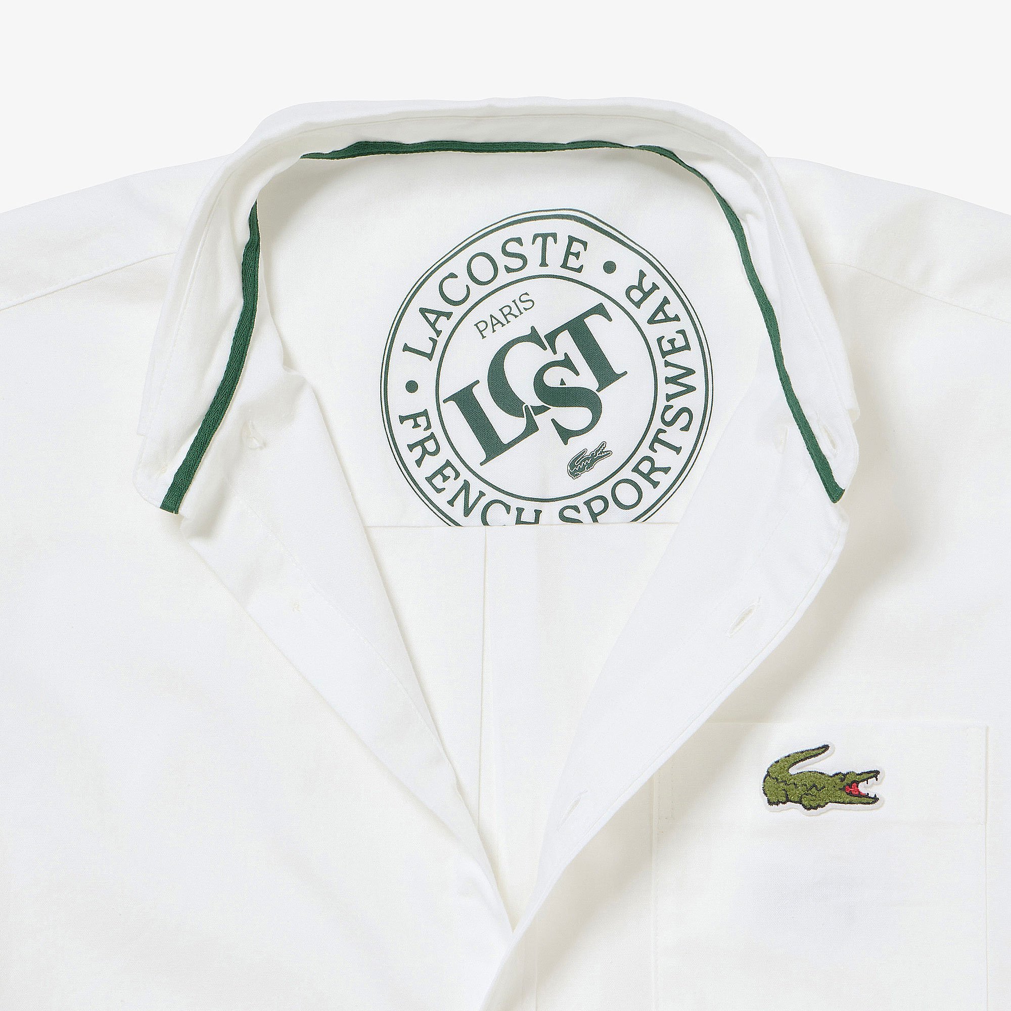 Áo Sơ Mi Lacoste Nam Oxford Họa Tiết In