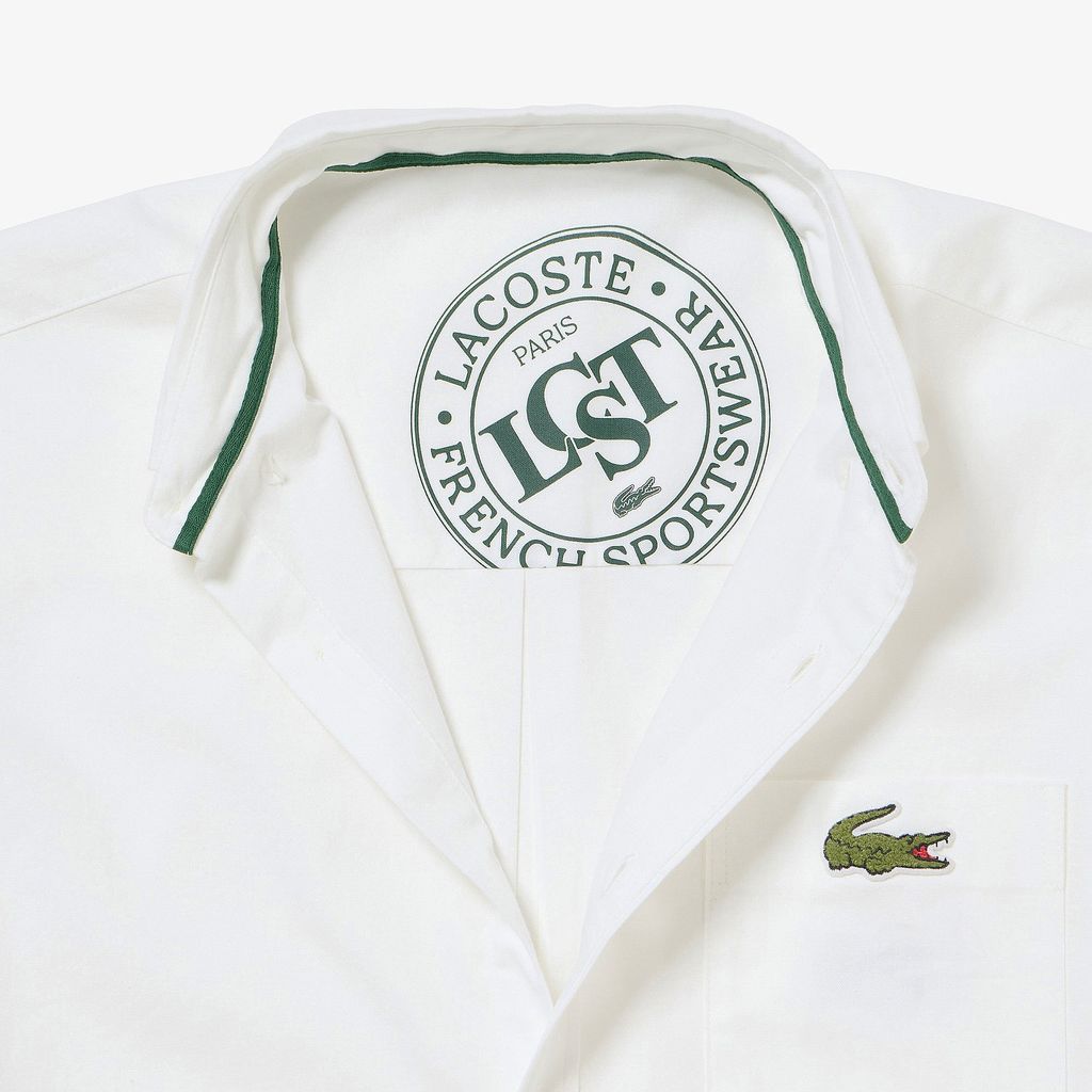 Áo Sơ Mi Lacoste Nam Oxford Họa Tiết In