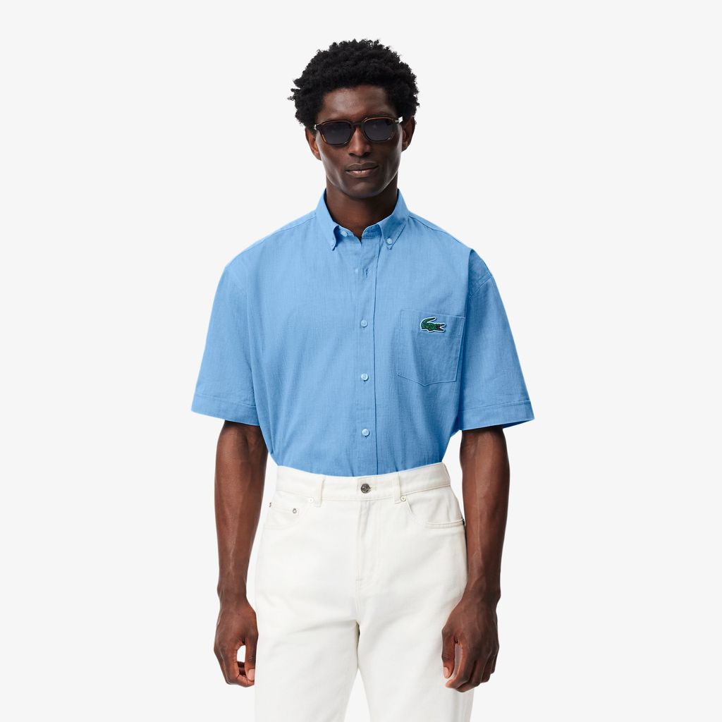 Áo Sơ Mi Lacoste Nam Oxford Họa Tiết In