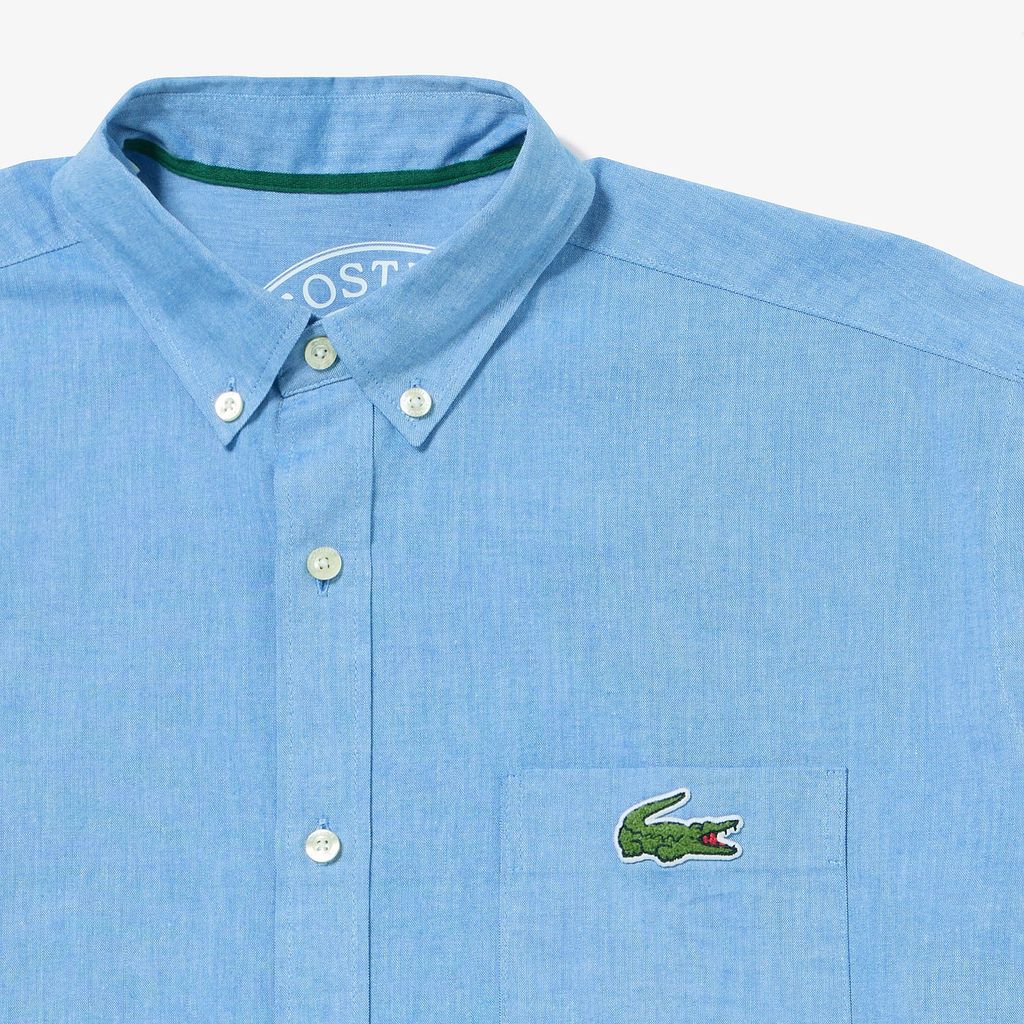 Áo Sơ Mi Lacoste Nam Oxford Họa Tiết In
