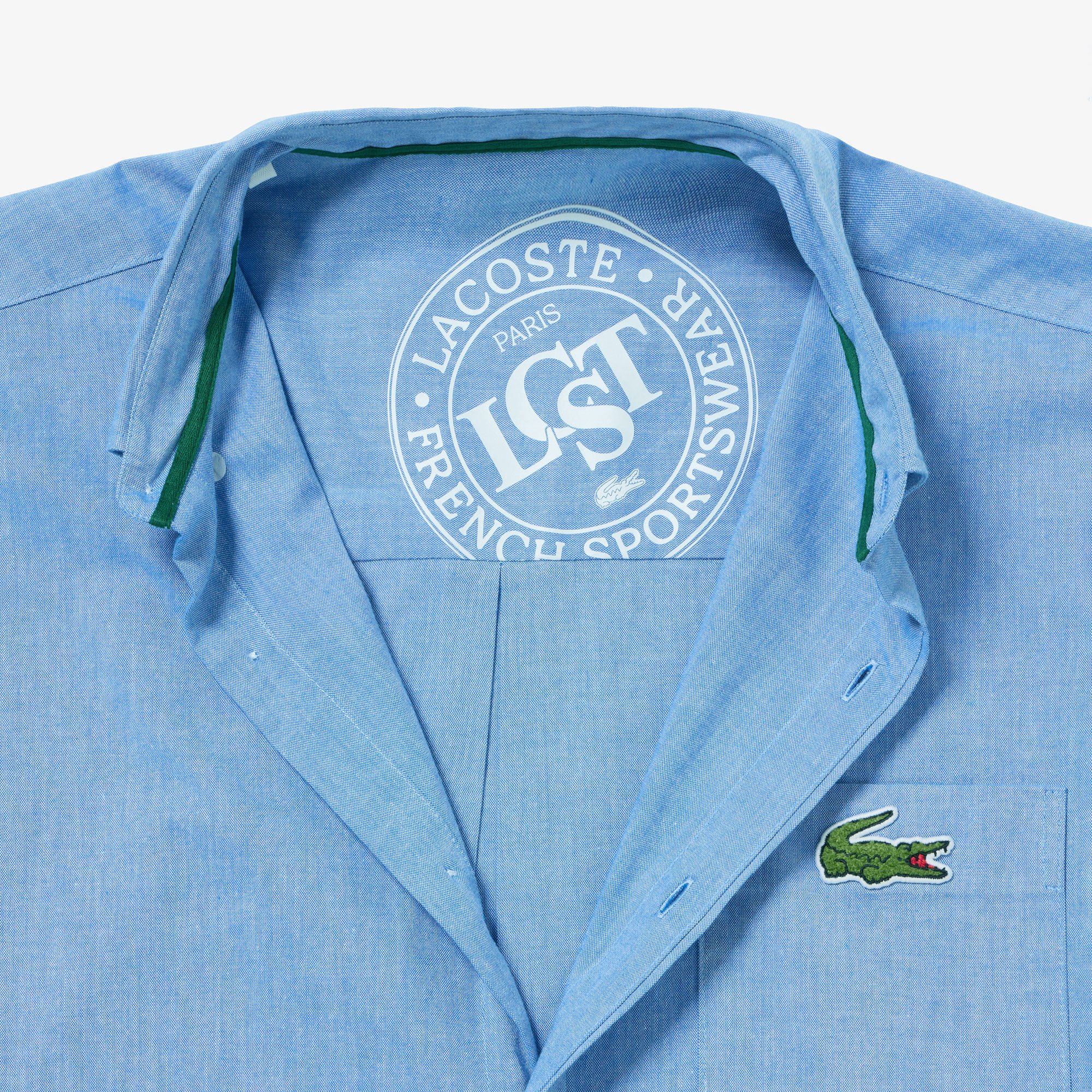 Áo Sơ Mi Lacoste Nam Oxford Họa Tiết In