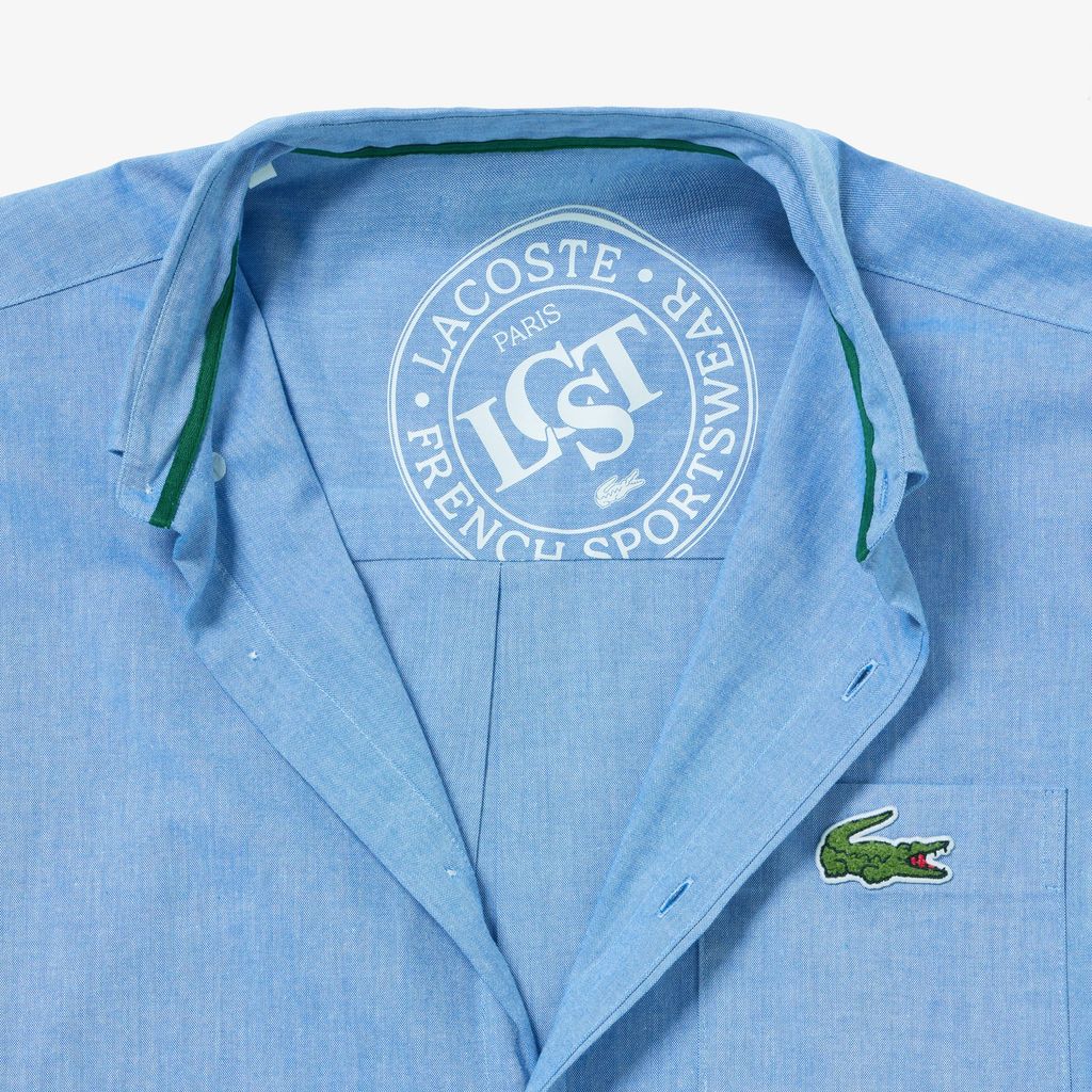 Áo Sơ Mi Lacoste Nam Oxford Họa Tiết In