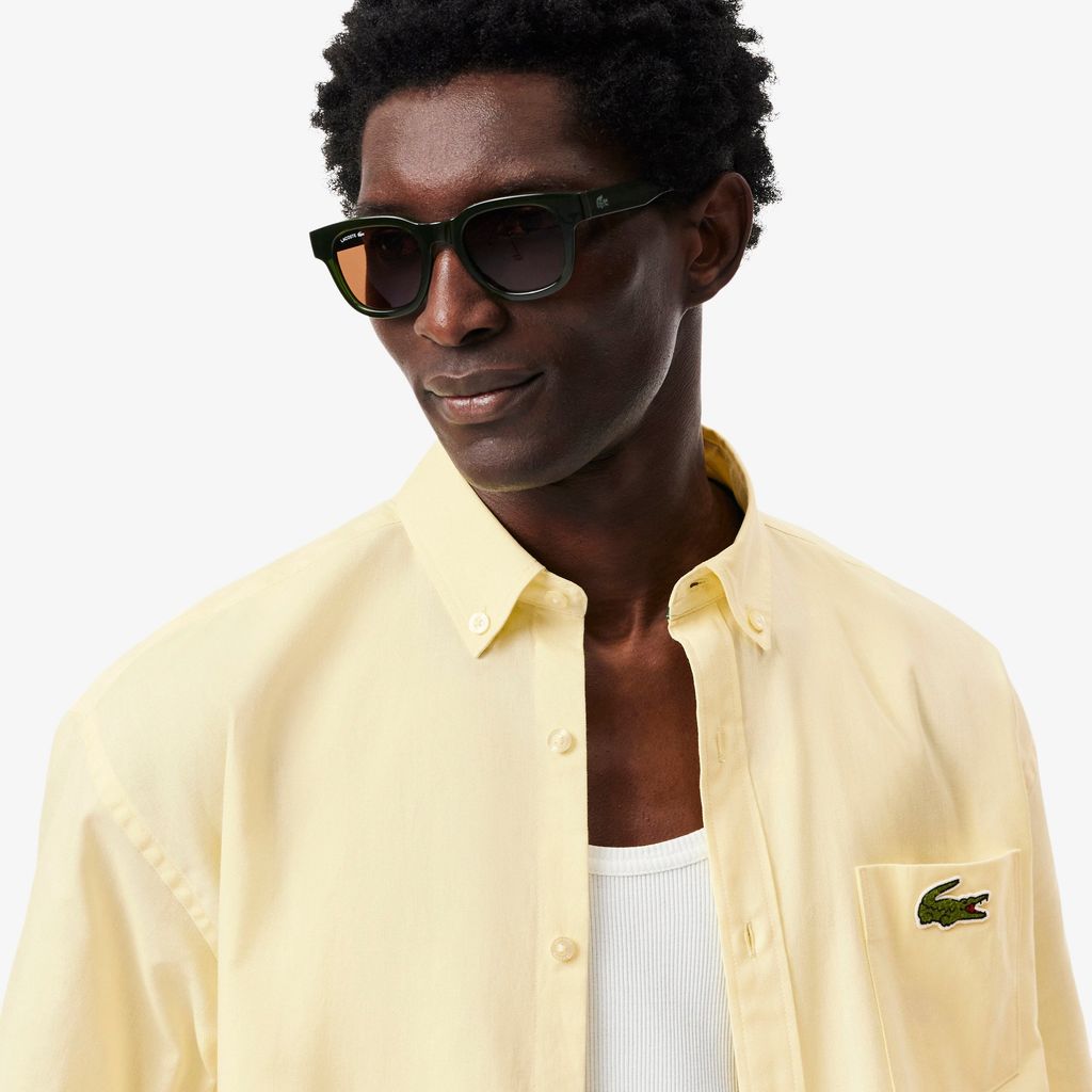 Áo Sơ Mi Lacoste Nam Oxford Họa Tiết In