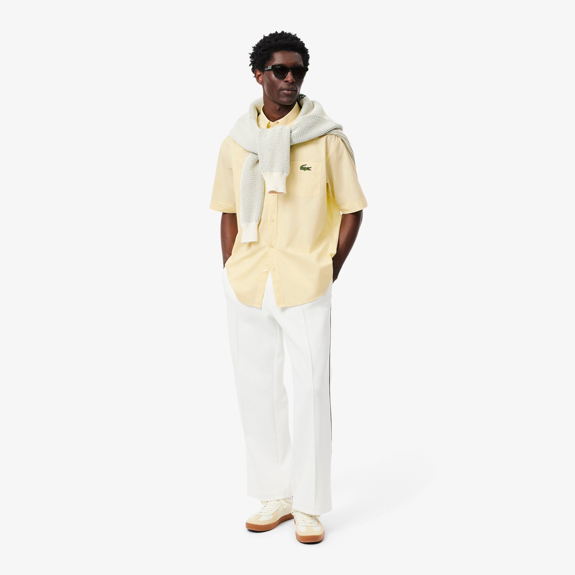 Áo Sơ Mi Lacoste Nam Oxford Họa Tiết In