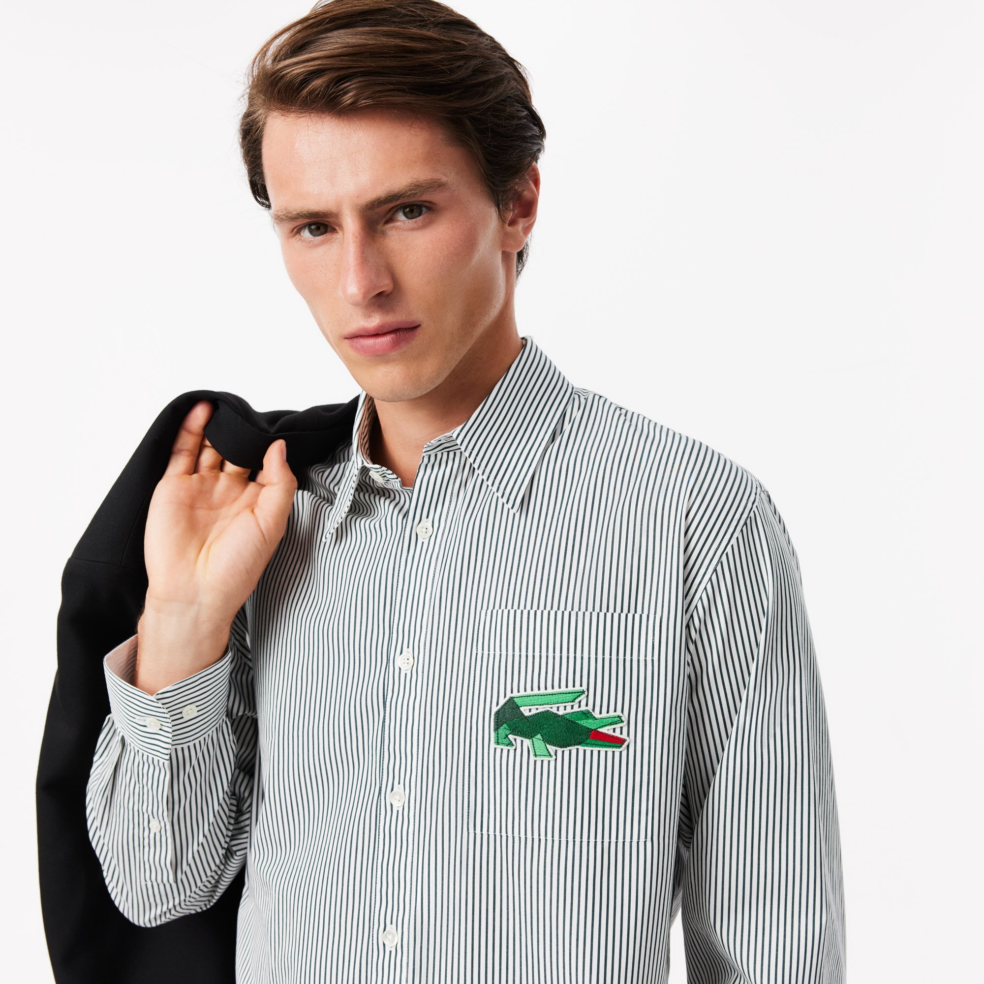 Áo Sơ Mi Lacoste Nam Dáng Rộng Có Huy Hiệu Cá Sấu