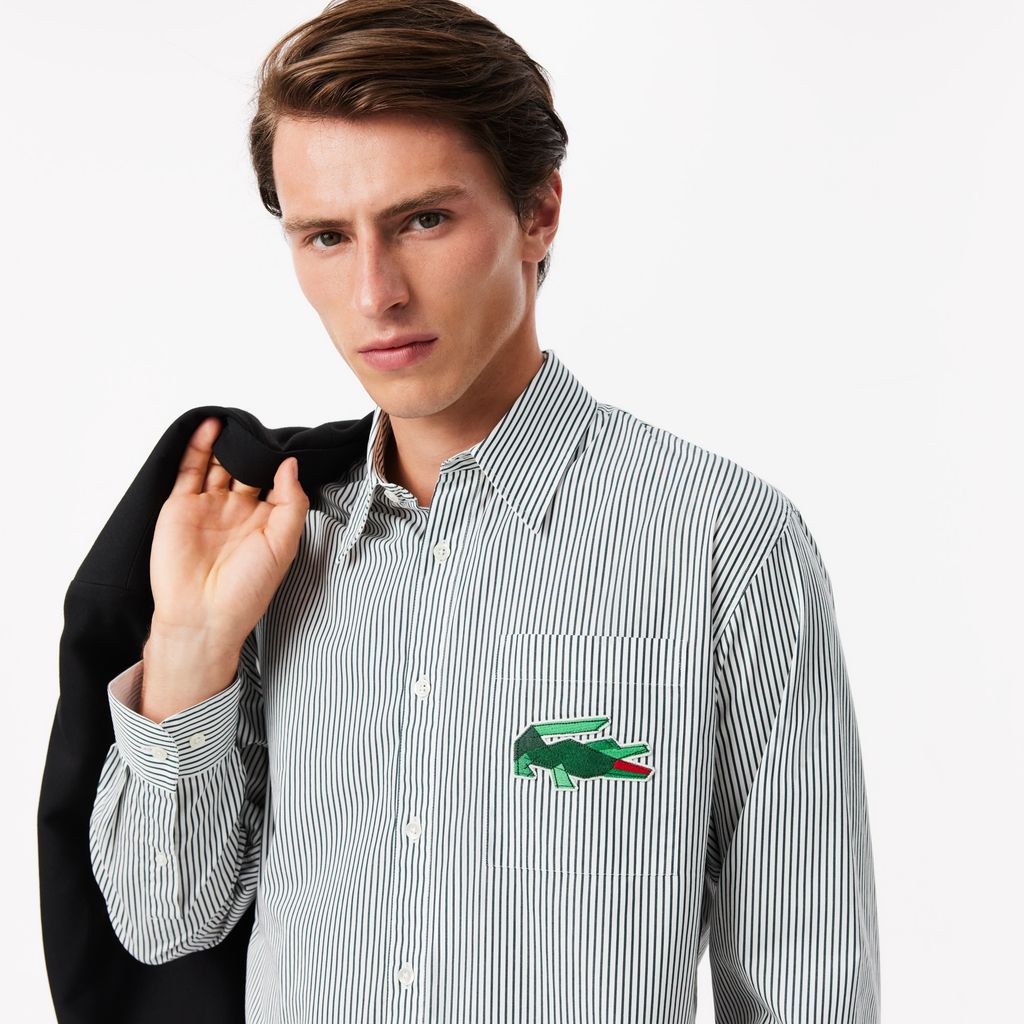 Áo Sơ Mi Lacoste Nam Dáng Rộng Có Huy Hiệu Cá Sấu