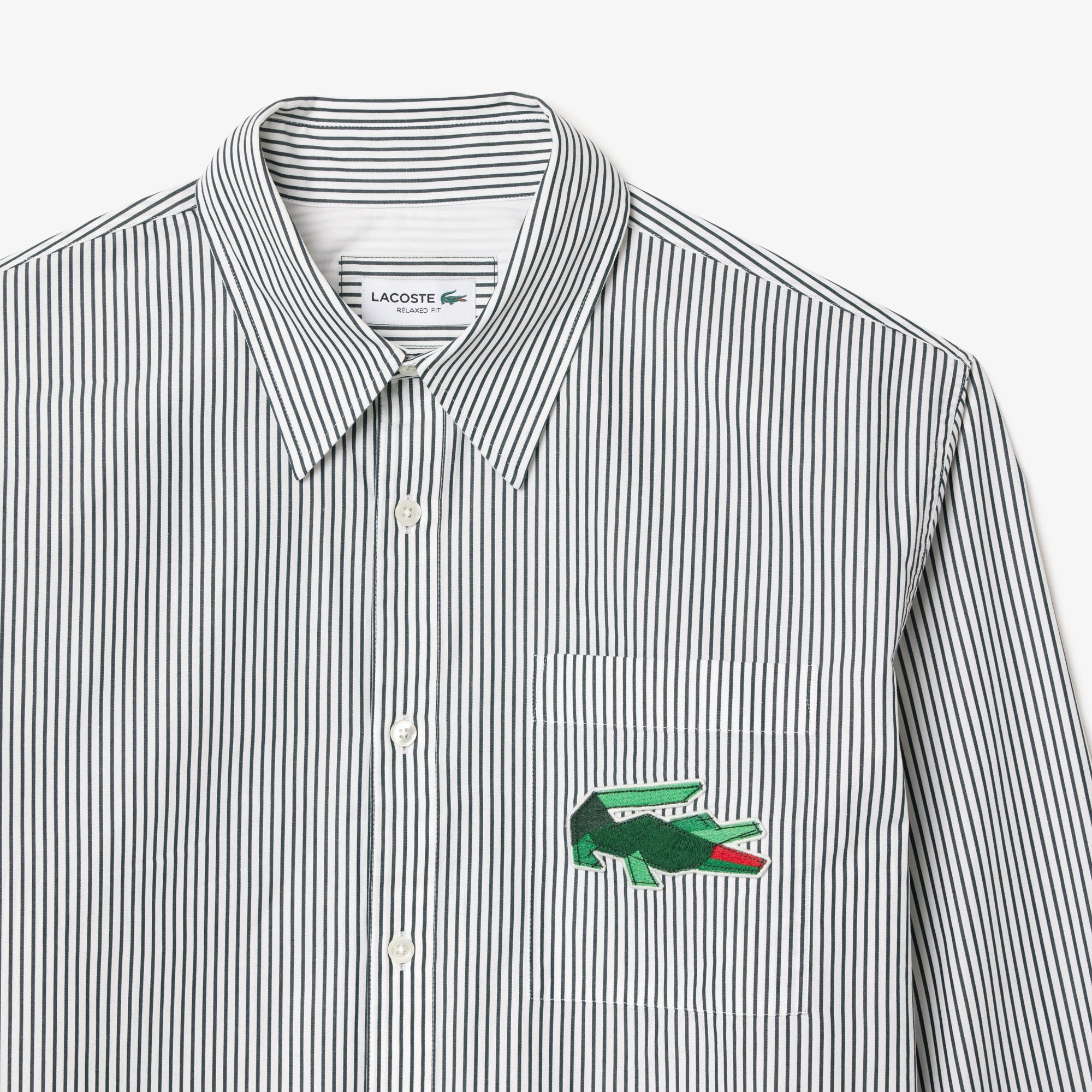 Áo Sơ Mi Lacoste Nam Dáng Rộng Có Huy Hiệu Cá Sấu