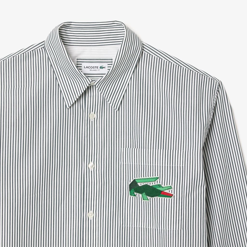 Áo Sơ Mi Lacoste Nam Dáng Rộng Có Huy Hiệu Cá Sấu
