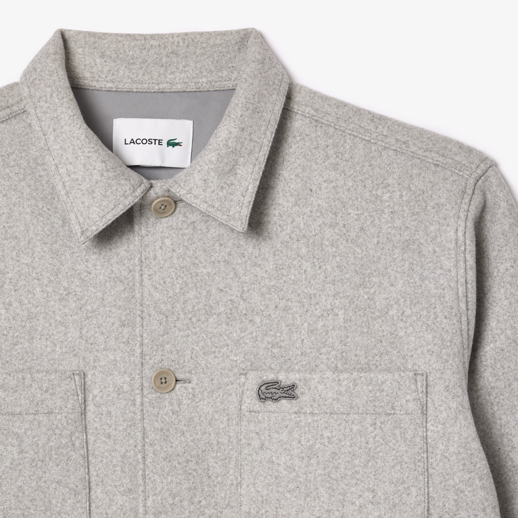 Áo Sơ Mi Lacoste Nam Oversize Chất Liệu Vải Flannel