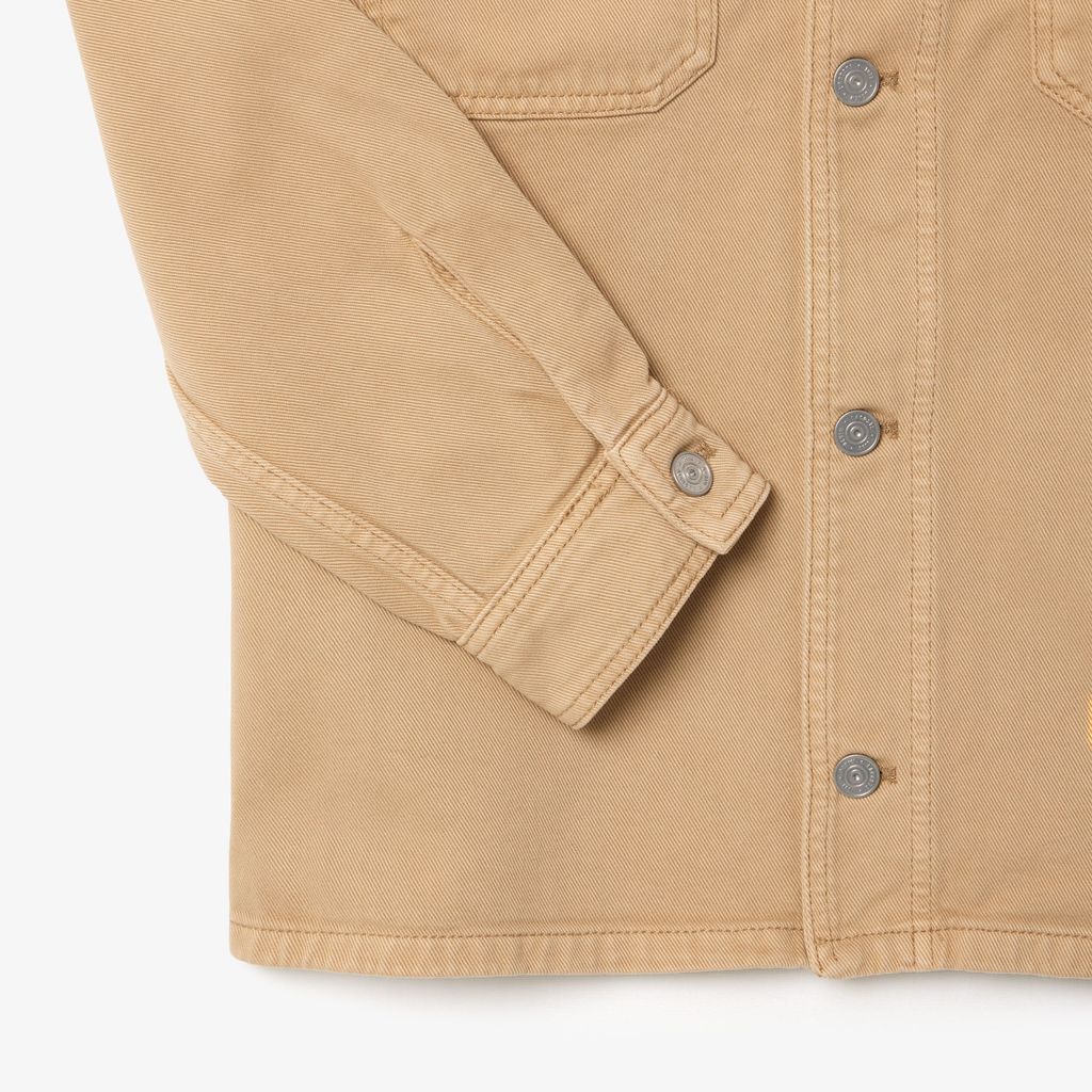 Áo Sơ Mi Lacoste Nam Oversize Có Túi Chất Liệu Vải Denim