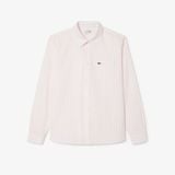Áo Sơ Mi Lacoste Nam Dáng Suông Kẻ Sọc Có Túi Chất Liệu Oxford