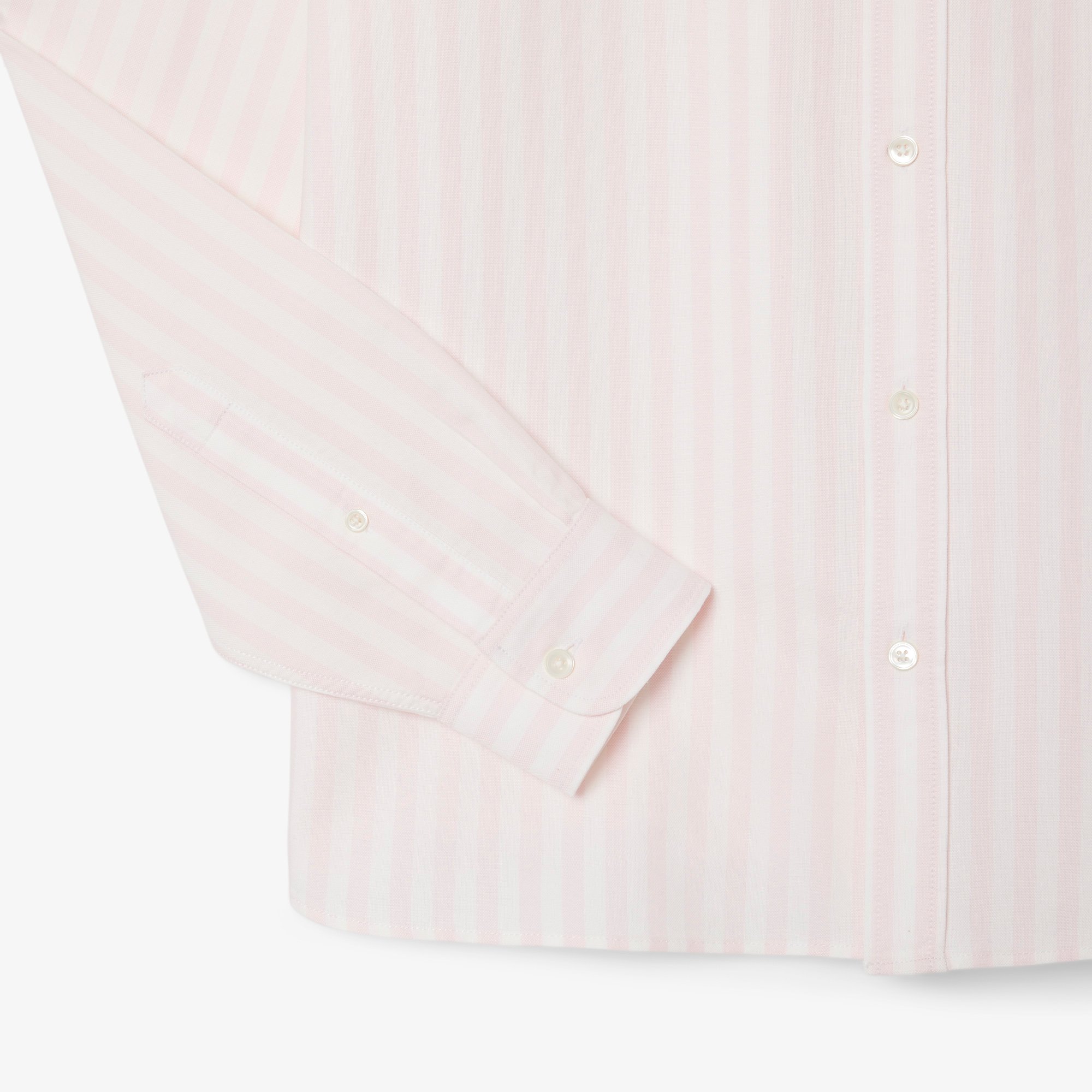 Áo Sơ Mi Lacoste Nam Dáng Suông Kẻ Sọc Có Túi Chất Liệu Oxford