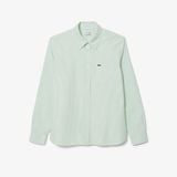 Áo Sơ Mi Lacoste Nam Dáng Suông Kẻ Sọc Có Túi Chất Liệu Oxford