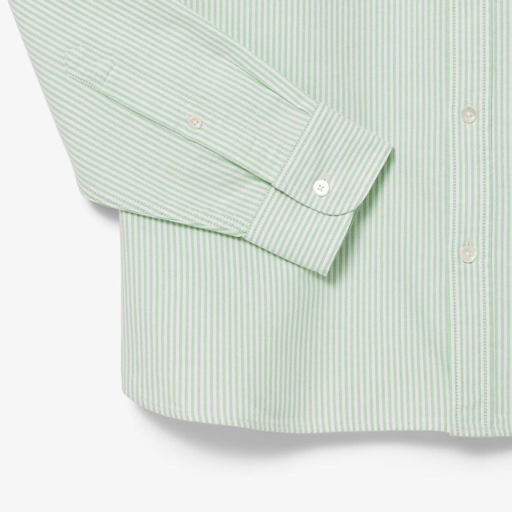 Áo Sơ Mi Lacoste Nam Dáng Suông Kẻ Sọc Có Túi Chất Liệu Oxford