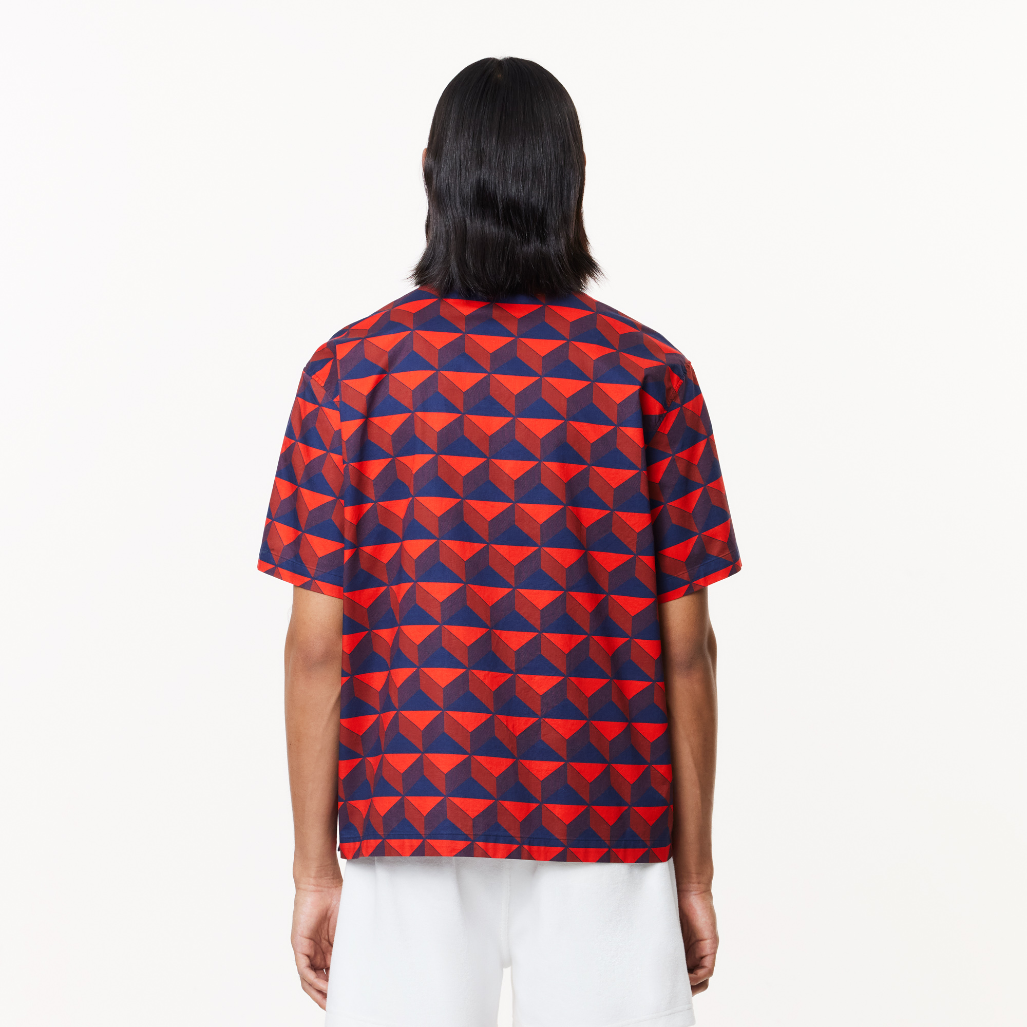 Áo Sơ Mi Lacoste Nam Dáng Rộng Họa Tiết In