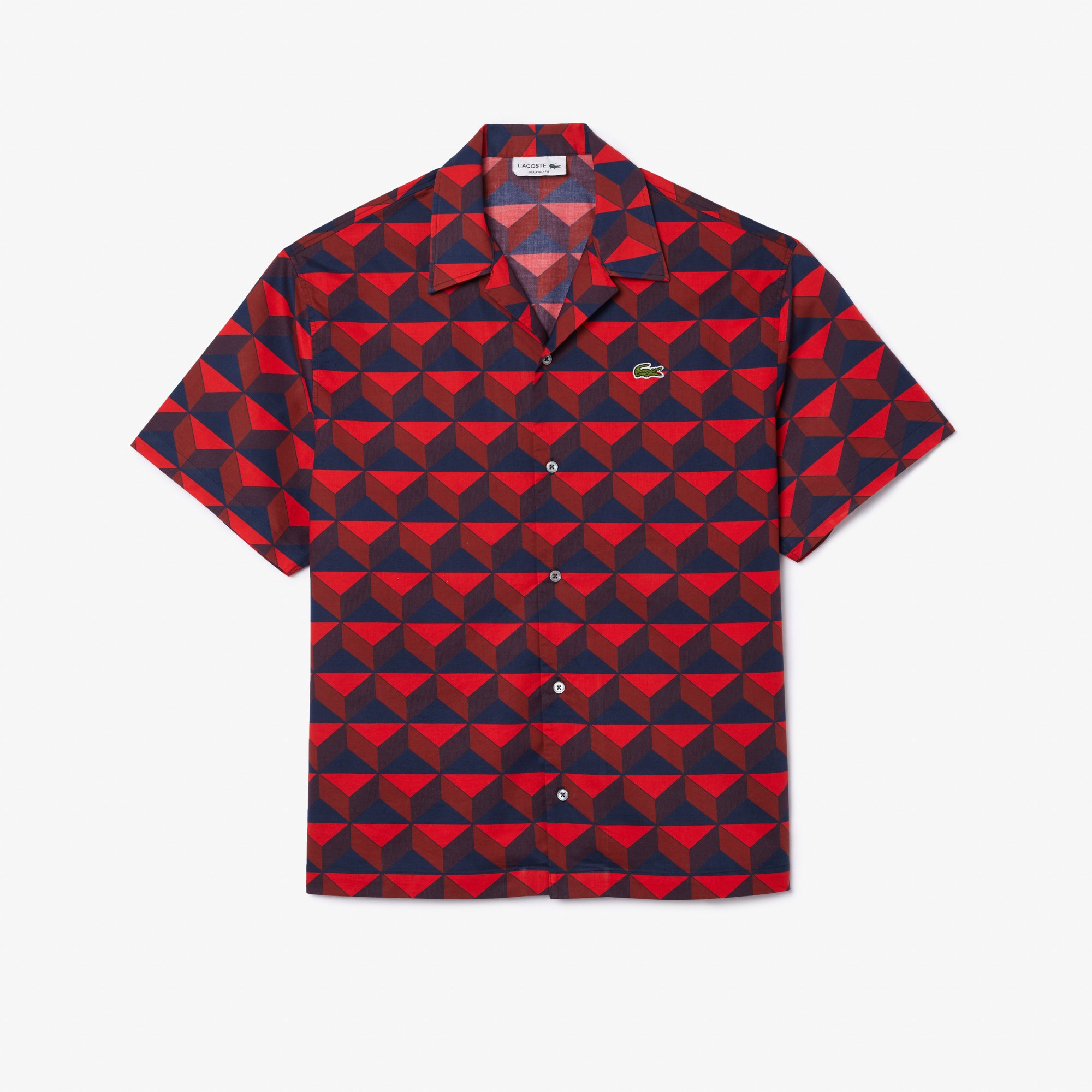 Áo Sơ Mi Lacoste Nam Dáng Rộng Họa Tiết In