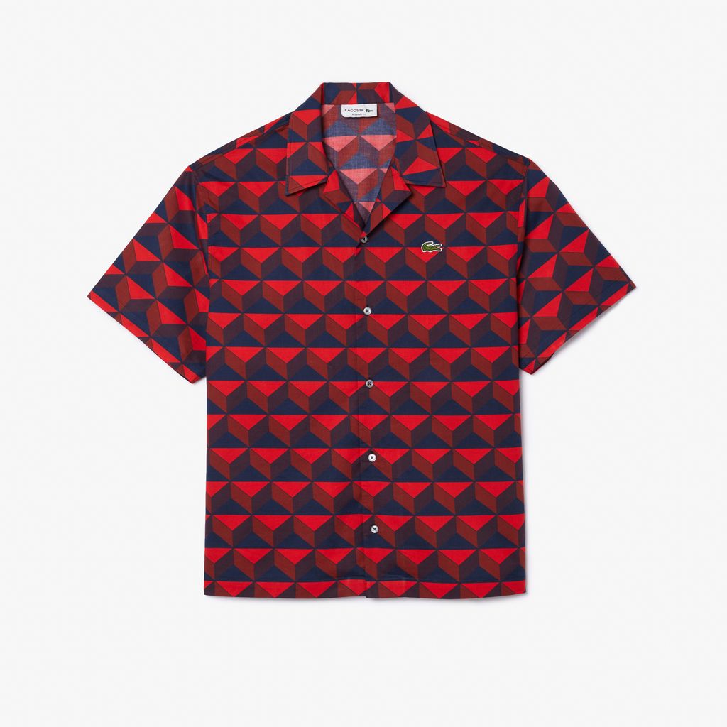 Áo Sơ Mi Lacoste Nam Dáng Rộng Họa Tiết In