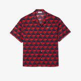 Áo Sơ Mi Lacoste Nam Dáng Rộng Họa Tiết In