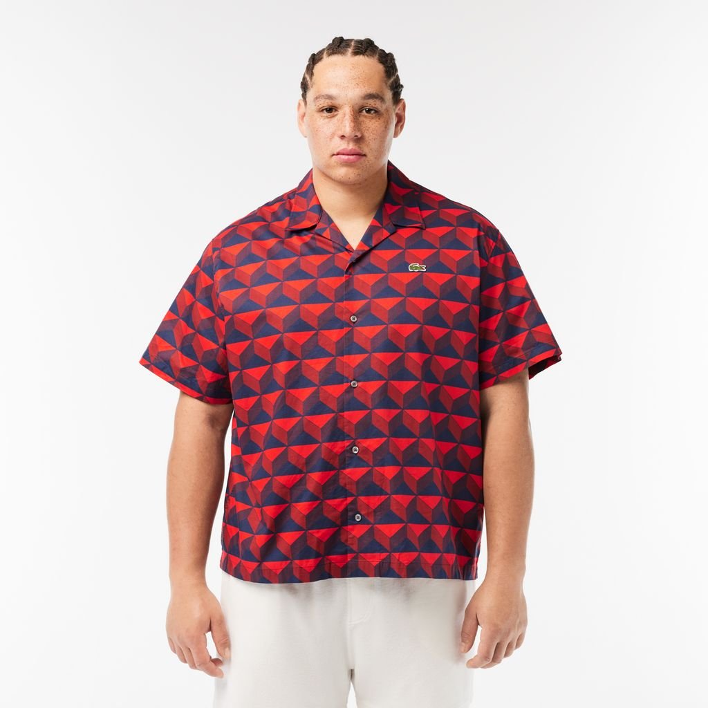 Áo Sơ Mi Lacoste Nam Dáng Rộng Họa Tiết In