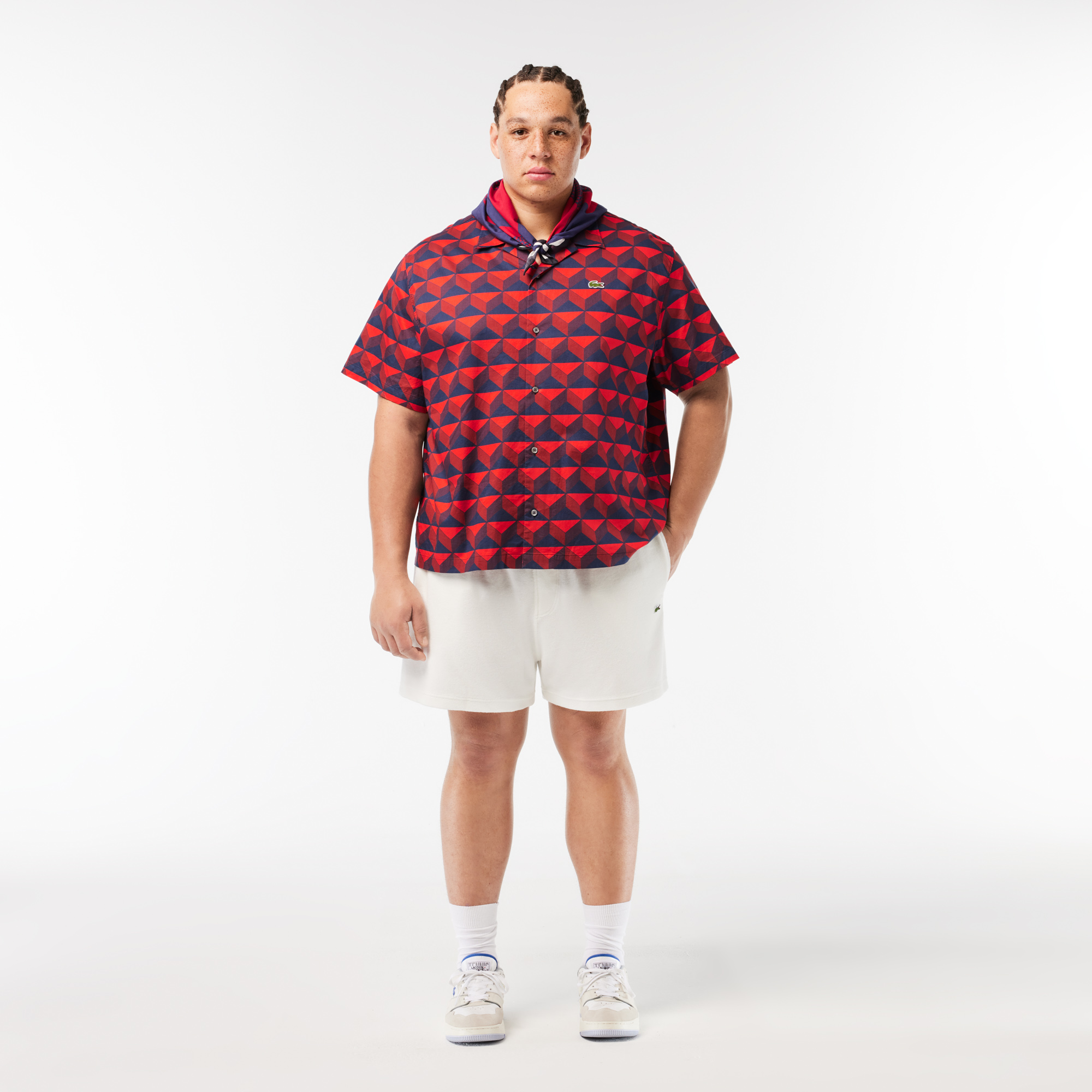 Áo Sơ Mi Lacoste Nam Dáng Rộng Họa Tiết In