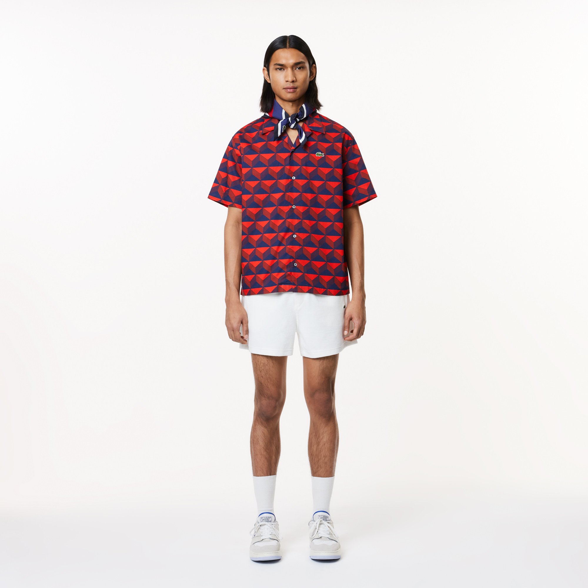 Áo Sơ Mi Lacoste Nam Dáng Rộng Họa Tiết In