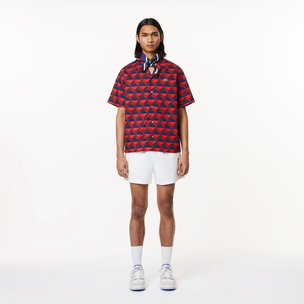 Áo Sơ Mi Lacoste Nam Dáng Rộng Họa Tiết In