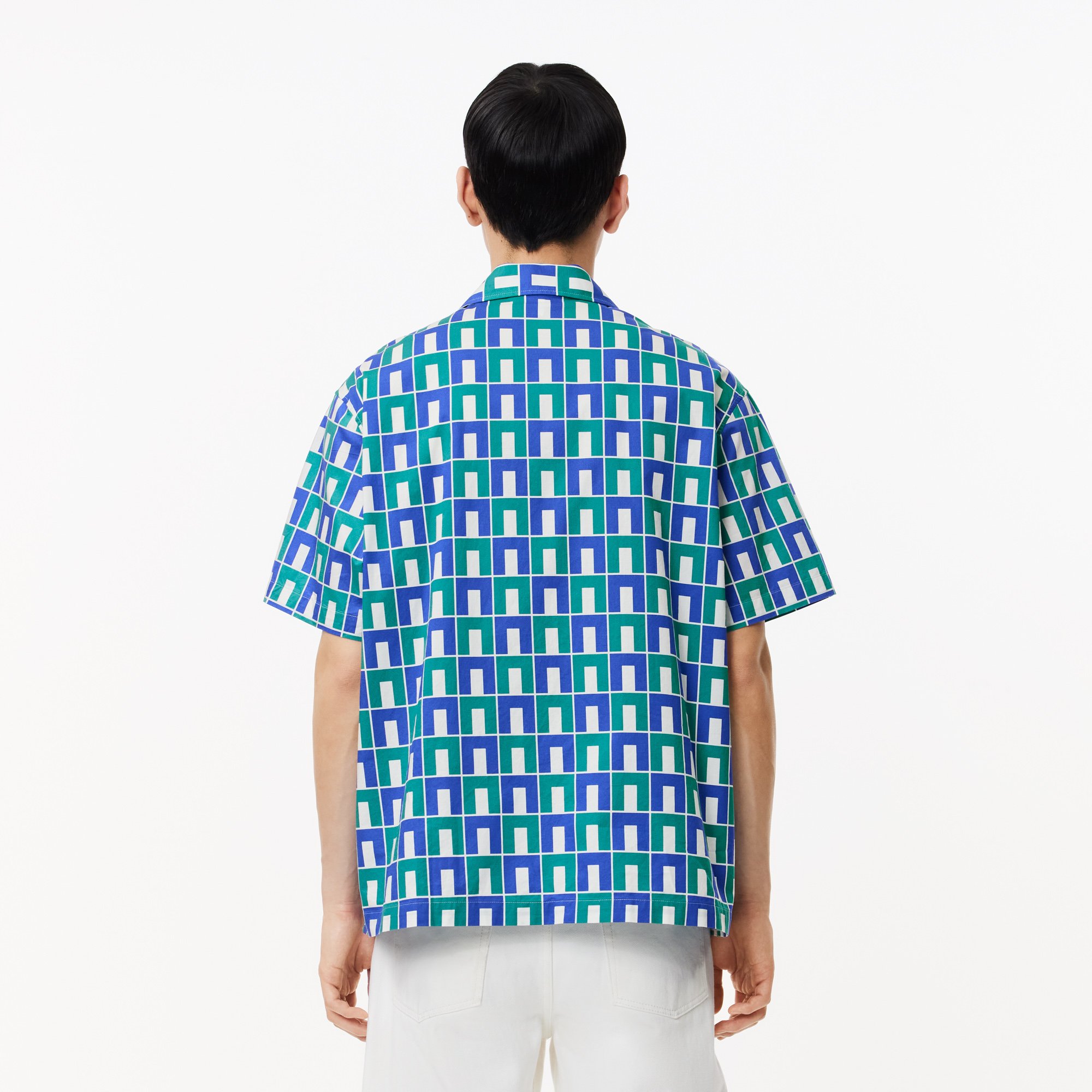 Áo Sơ Mi Lacoste Nam Dáng Rộng Họa Tiết In