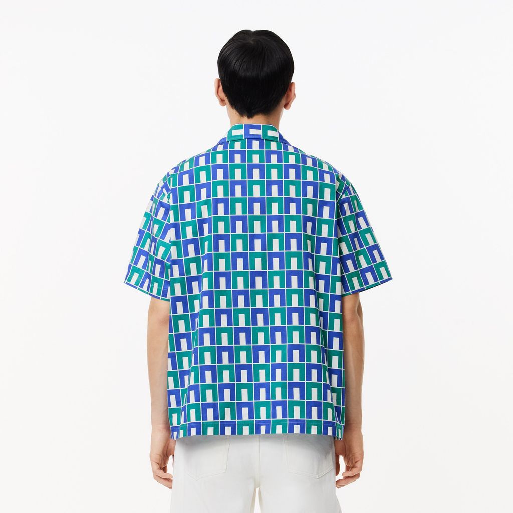 Áo Sơ Mi Lacoste Nam Dáng Rộng Họa Tiết In
