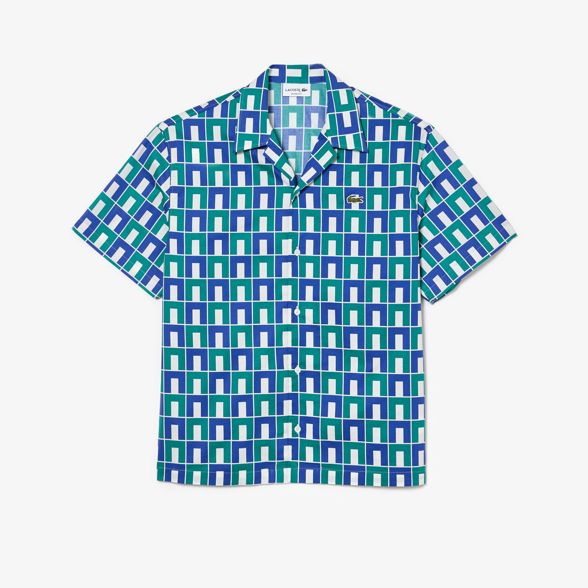 Áo Sơ Mi Lacoste Nam Dáng Rộng Họa Tiết In