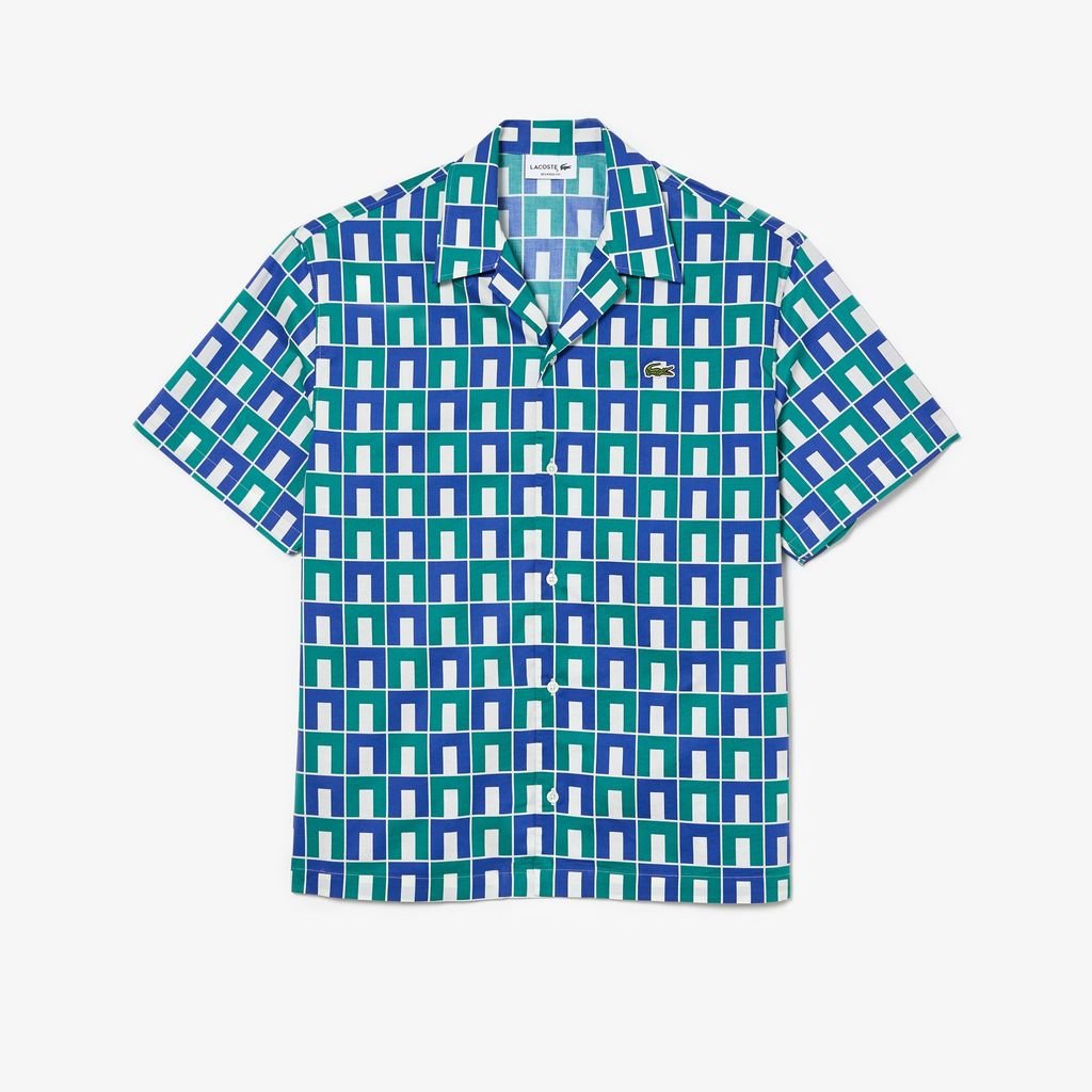 Áo Sơ Mi Lacoste Nam Dáng Rộng Họa Tiết In