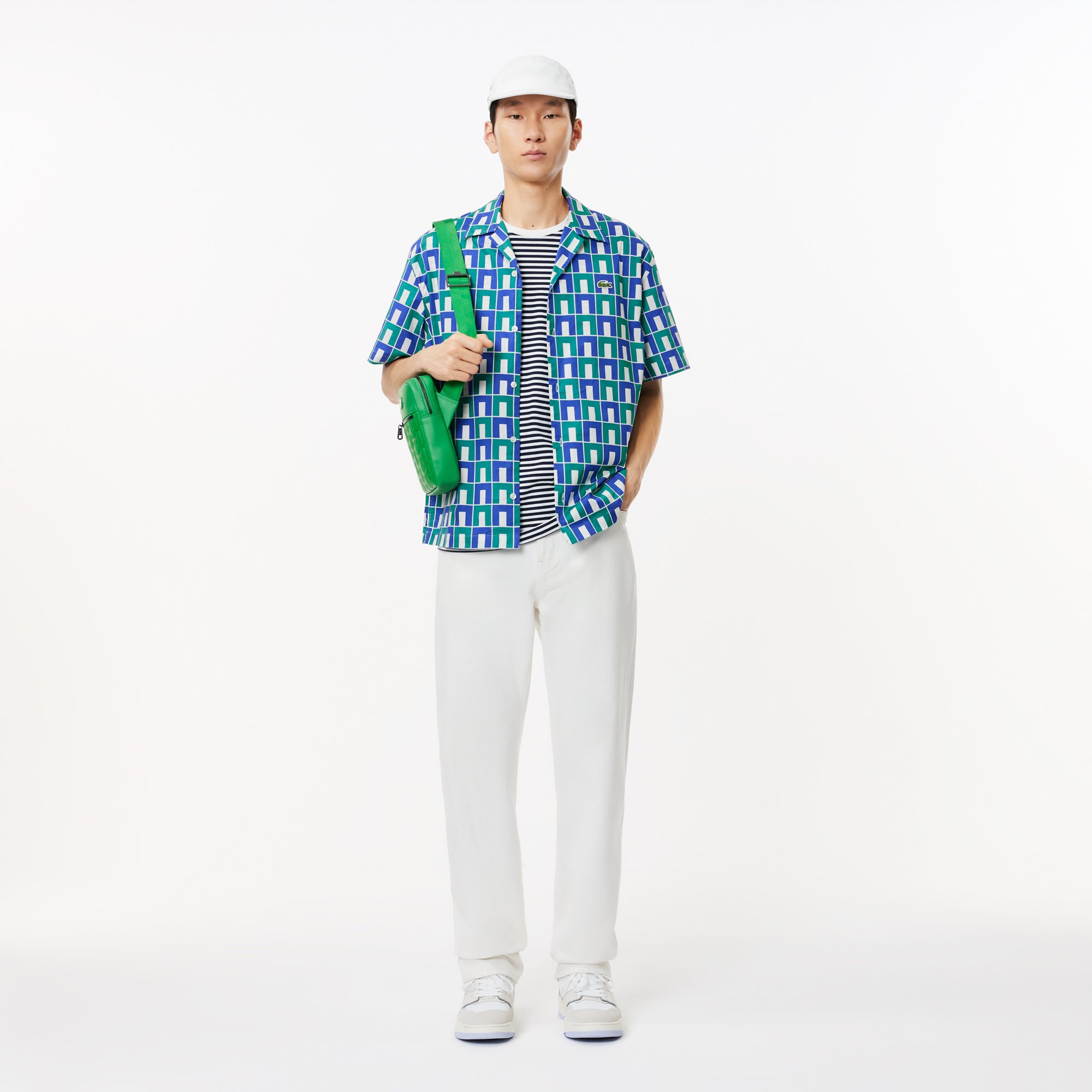 Áo Sơ Mi Lacoste Nam Dáng Rộng Họa Tiết In