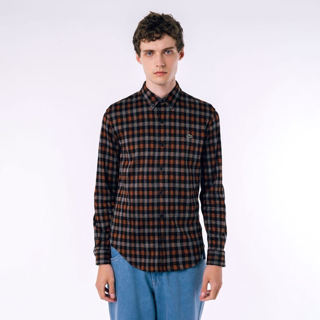 Áo Sơ Mi Lacoste Nam Kẻ Caro Jacquard