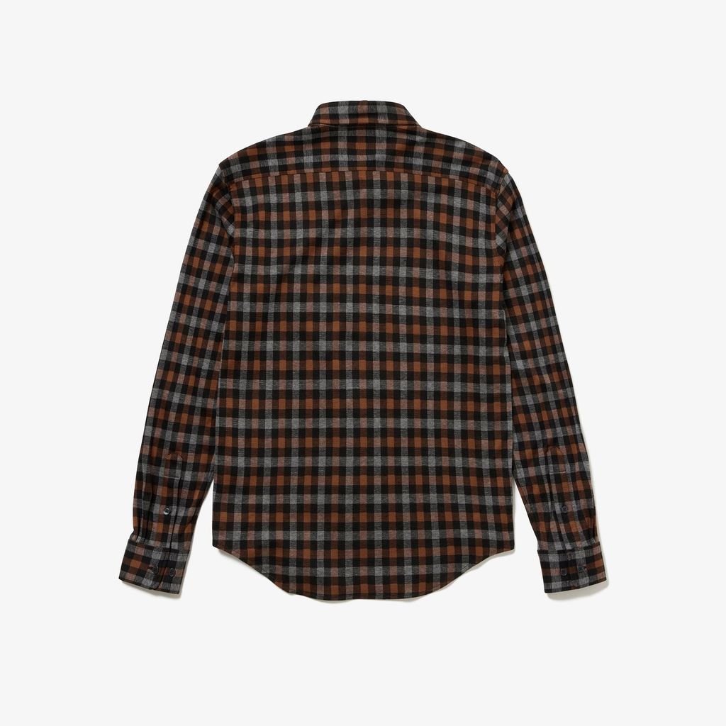 Áo Sơ Mi Lacoste Nam Kẻ Caro Jacquard