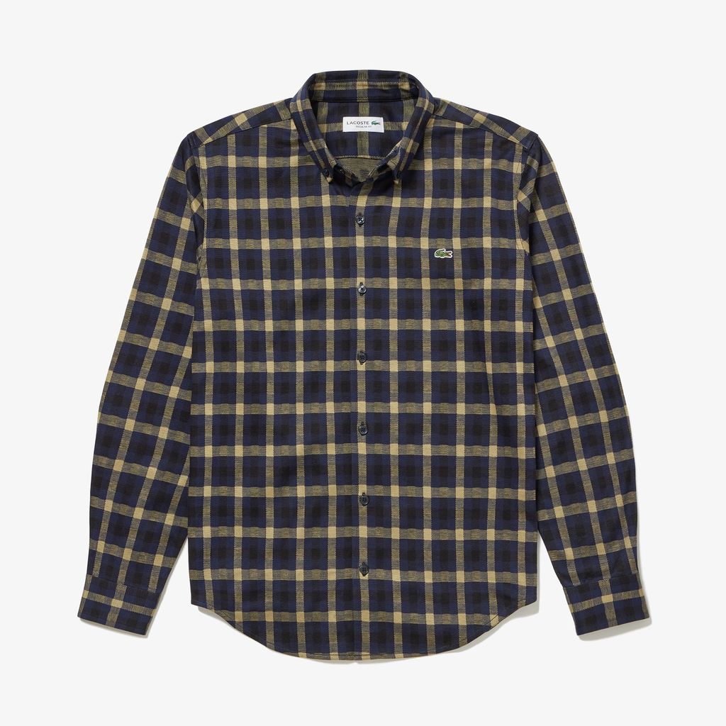 Áo Sơ Mi Lacoste Nam Kẻ Caro Jacquard