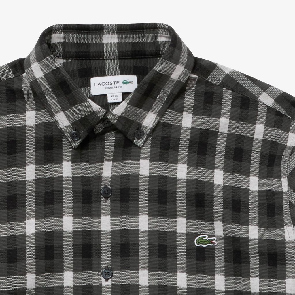 Áo Sơ Mi Lacoste Nam Kẻ Caro Jacquard