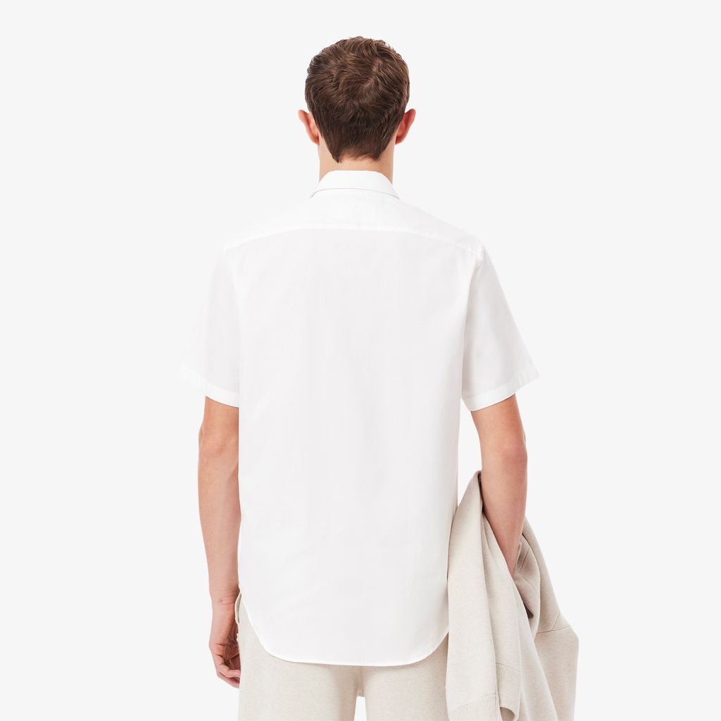 Áo Sơ Mi Lacoste Nam Dáng Suông Tay Ngắn Chất Liệu Cotton