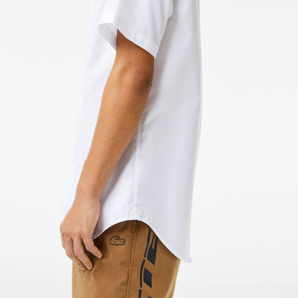 Áo Sơ Mi Lacoste Nam Dáng Suông Tay Ngắn Chất Liệu Cotton