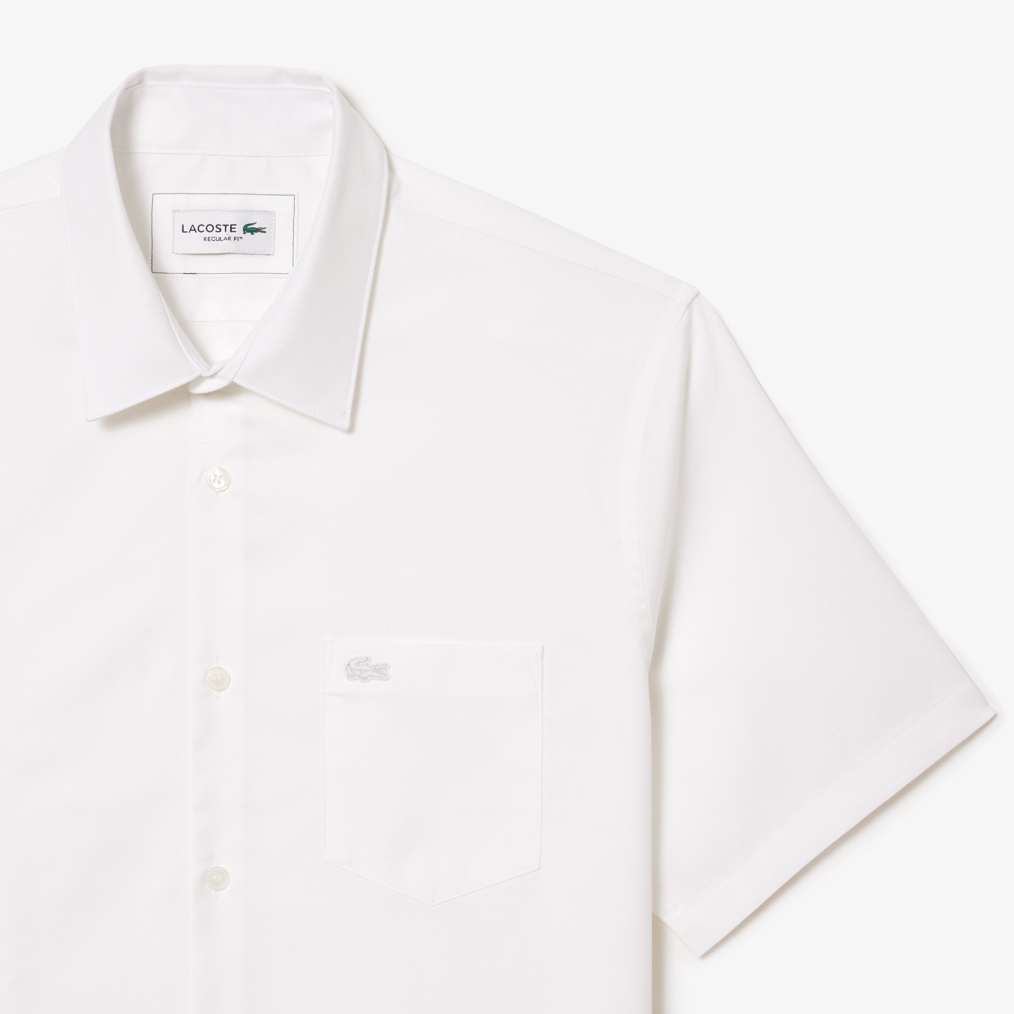 Áo Sơ Mi Lacoste Nam Dáng Suông Tay Ngắn Chất Liệu Cotton