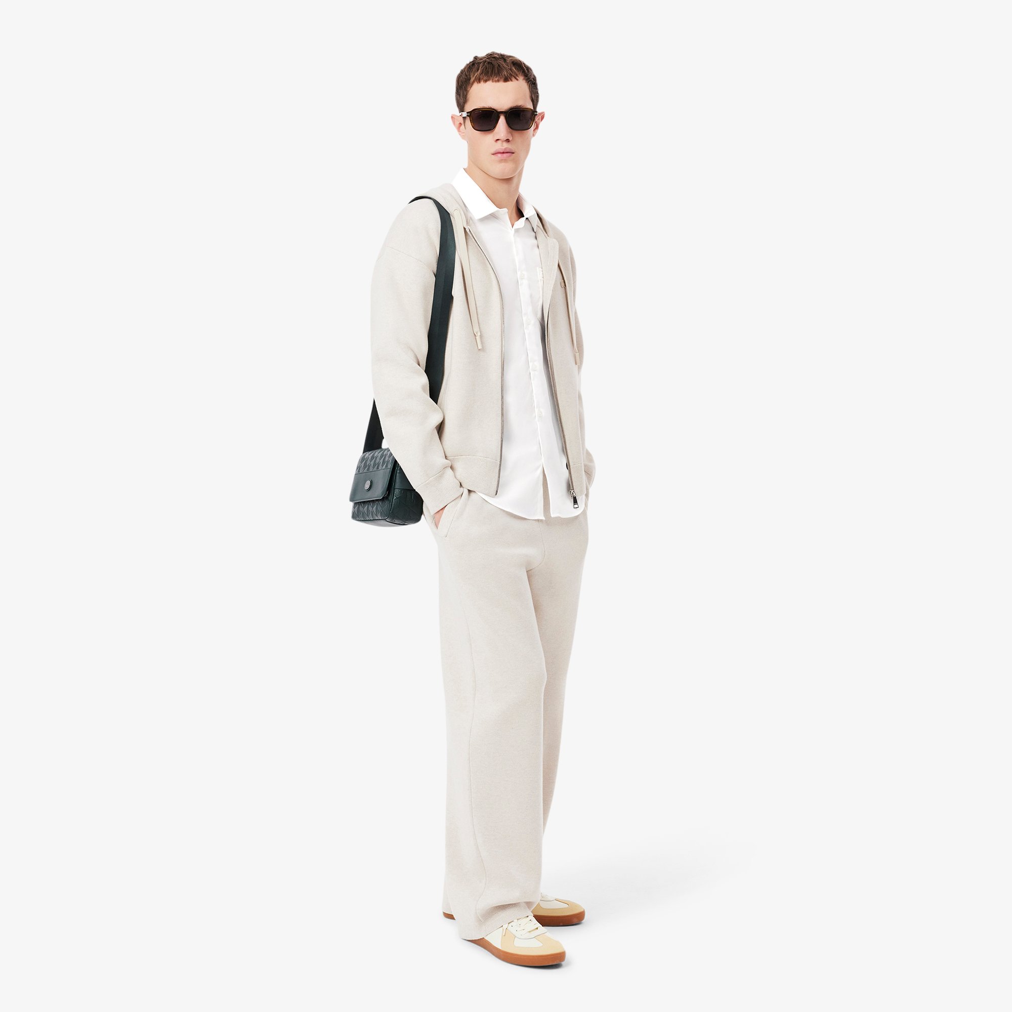 Áo Sơ Mi Lacoste Nam Dáng Suông Tay Ngắn Chất Liệu Cotton